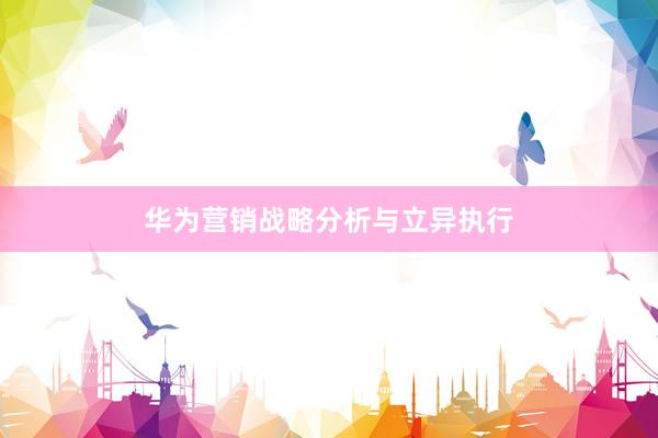 华为营销战略分析与立异执行